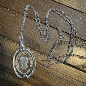 Vintage Silver Cameo Necklace